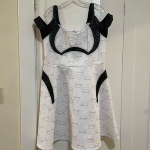 Her Universe Torrid Storm Trooper Star Wars White and Black Dress size 1
